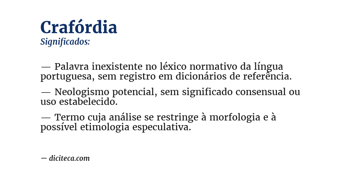 Significado de crafórdia