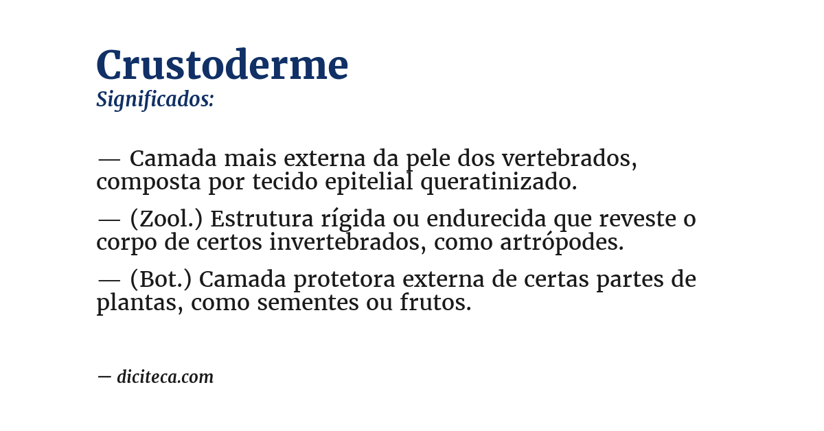 Significado de crustoderme