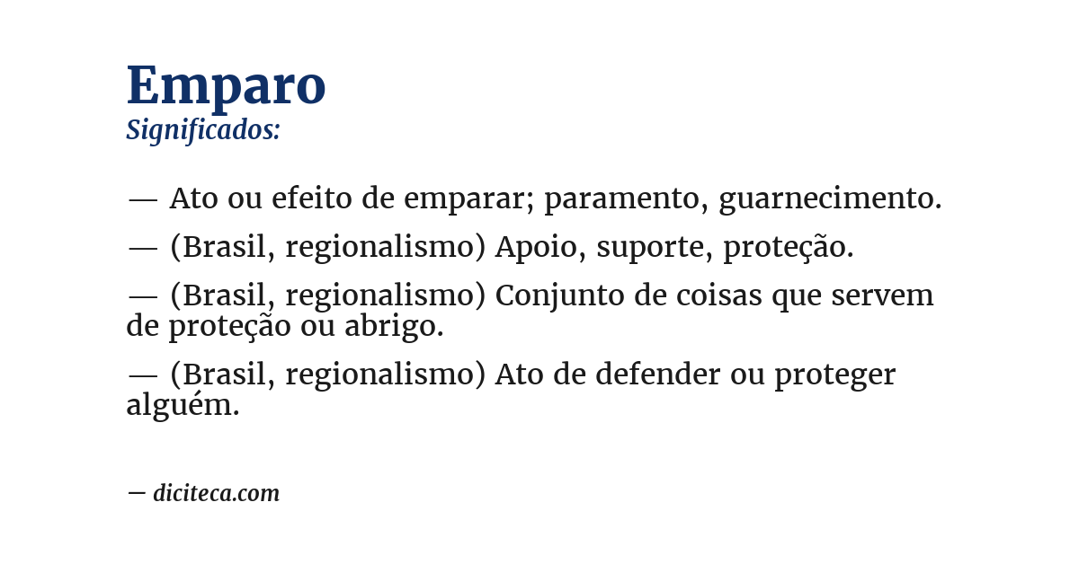 Significado de emparo