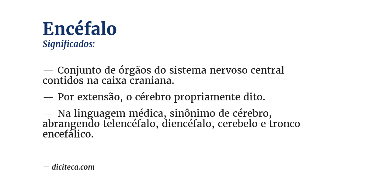 Significado de encéfalo
