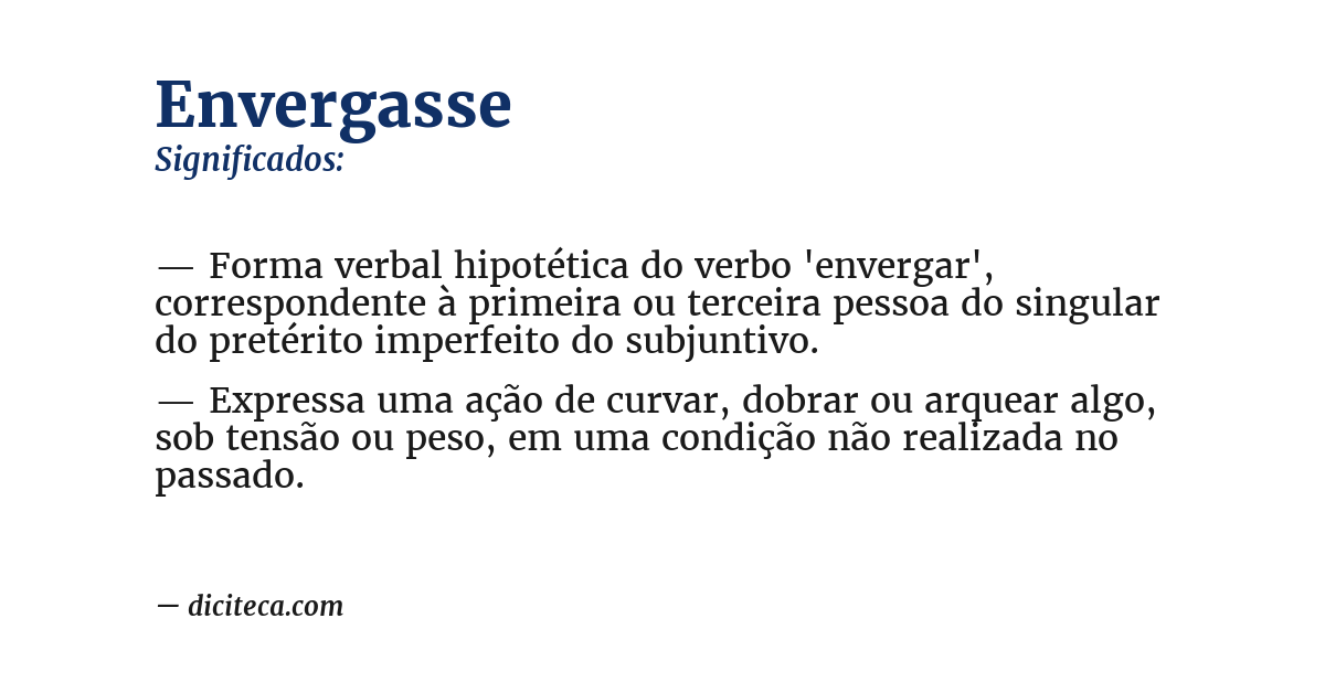 Significado de envergasse