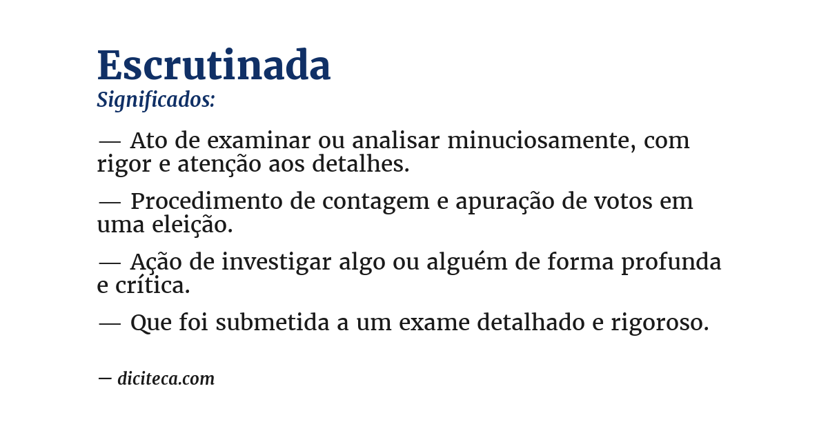 Significado de escrutinada