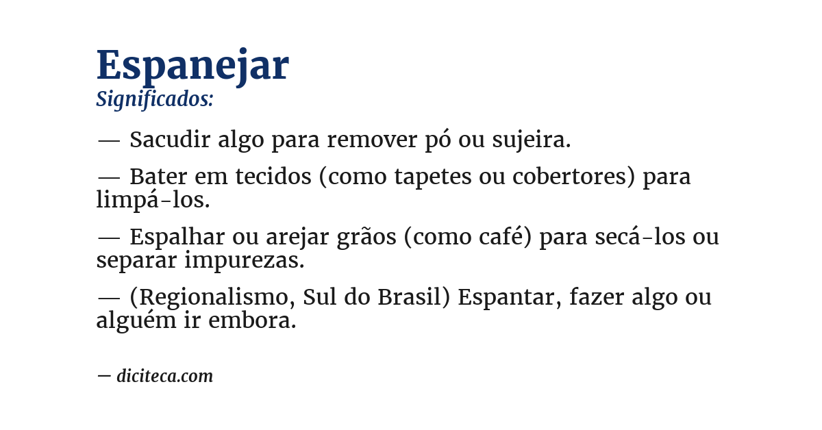 Significado de espanejar