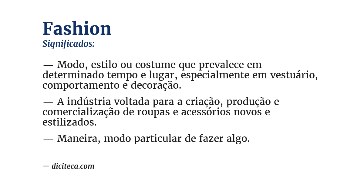 Significado de fashion