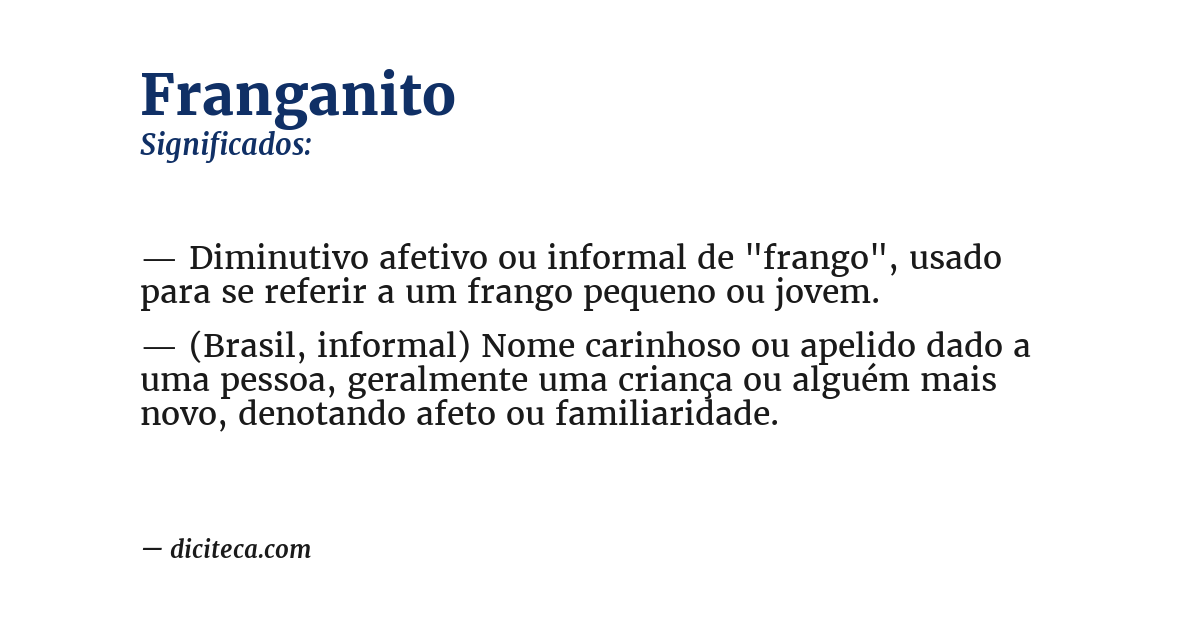 Significado de franganito