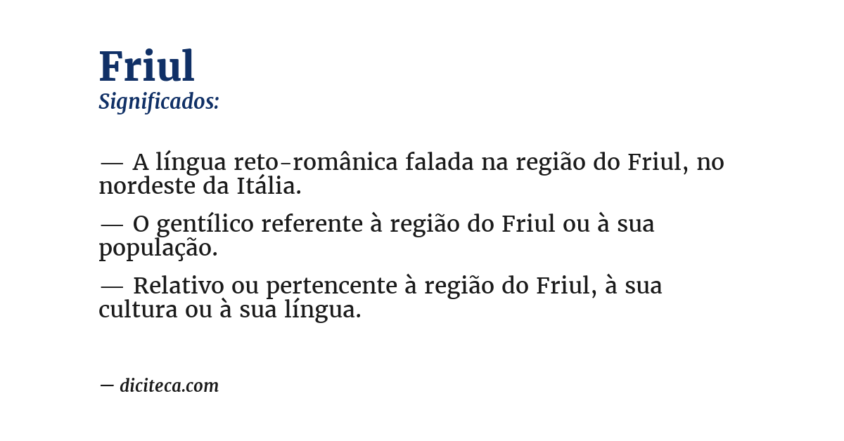Significado de friul