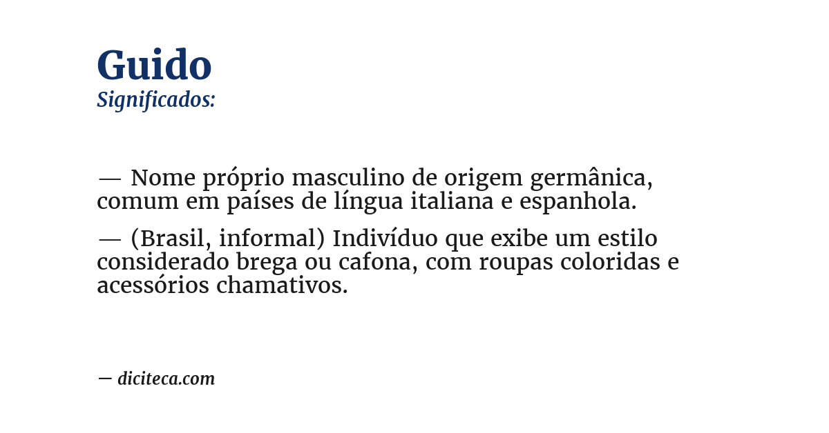 Significado de guido