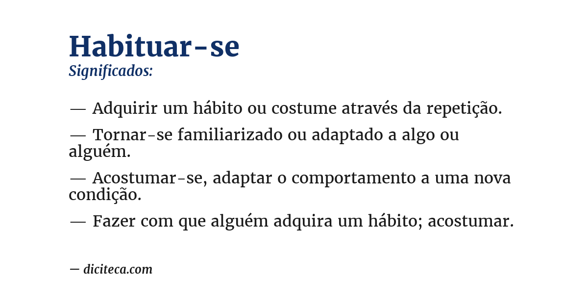 Significado de habituar-se