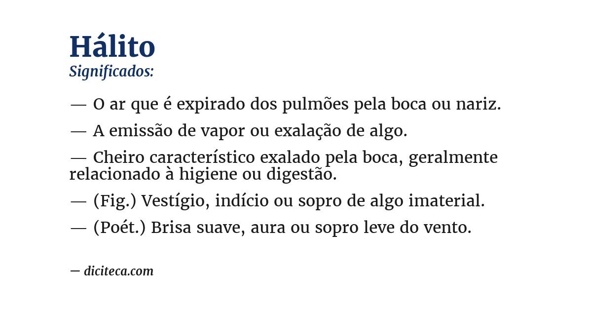 Significado de hálito