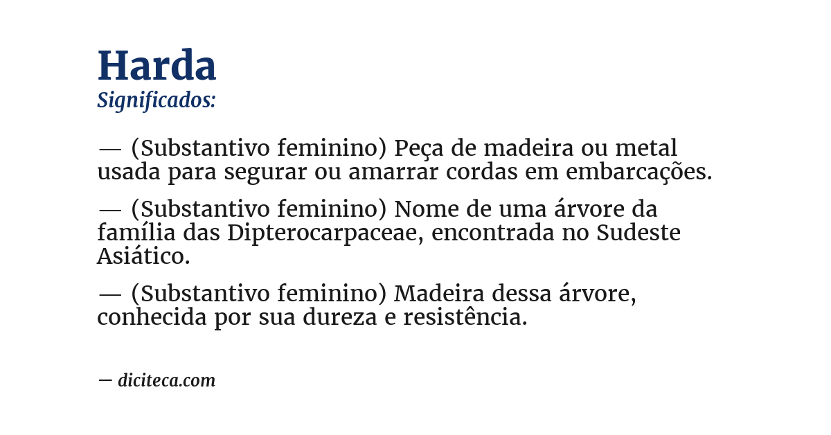 Significado de harda