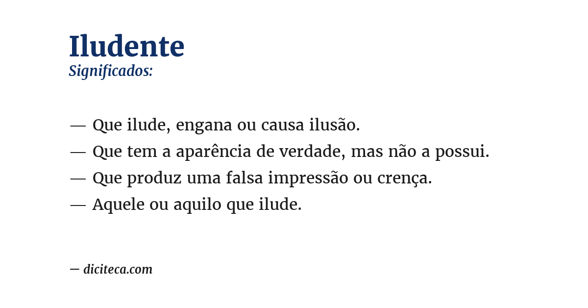 Significado de iludente
