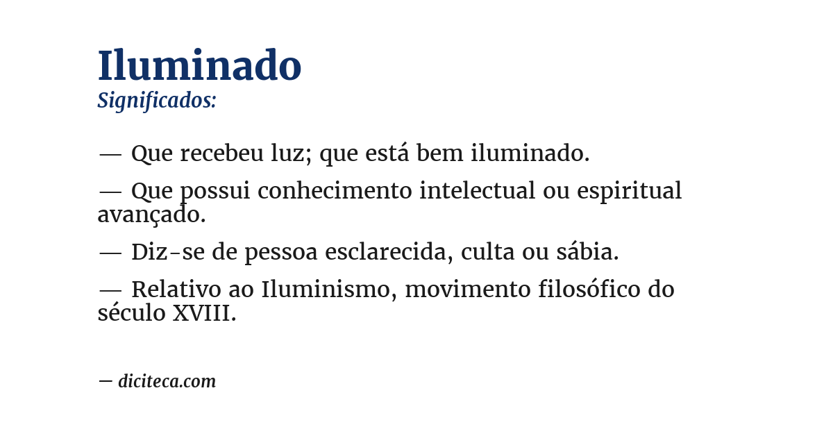 Significado de iluminado