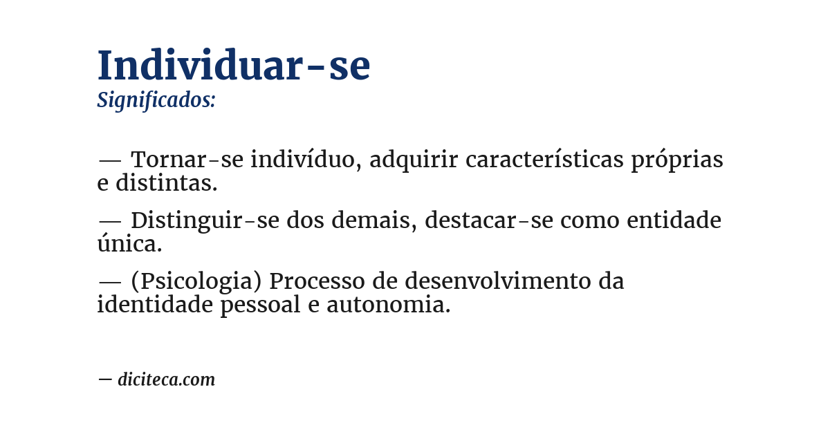 Significado de individuar-se