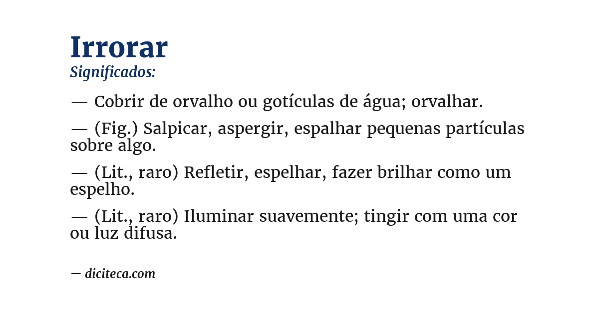 Significado de irrorar