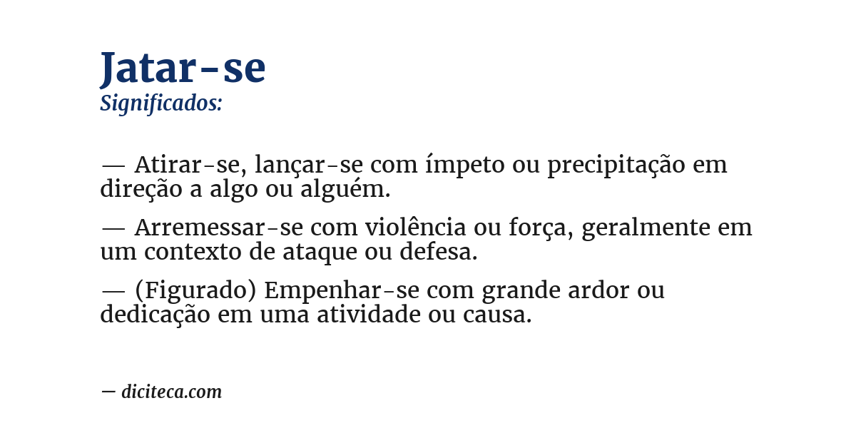 Significado de jatar-se