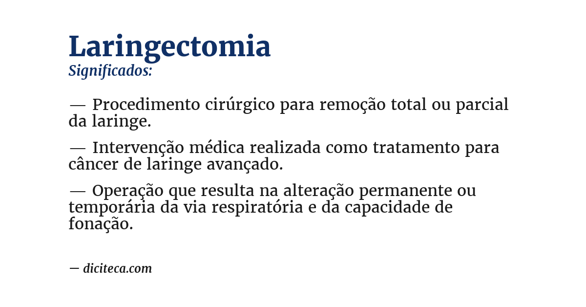 Significado de laringectomia