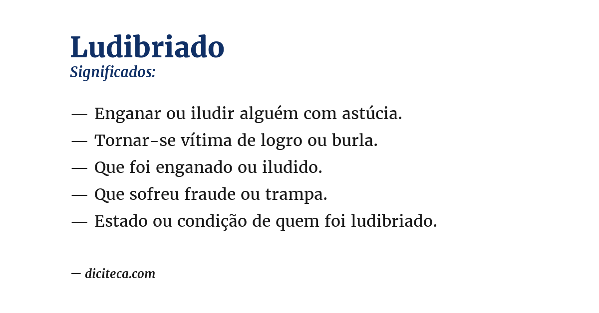 Significado de ludibriado