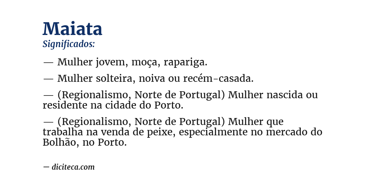 Significado de maiata