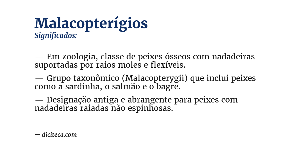 Significado de malacopterígios