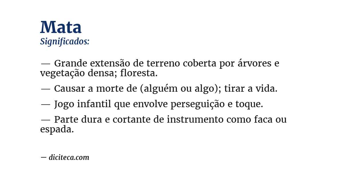 Significado de mata