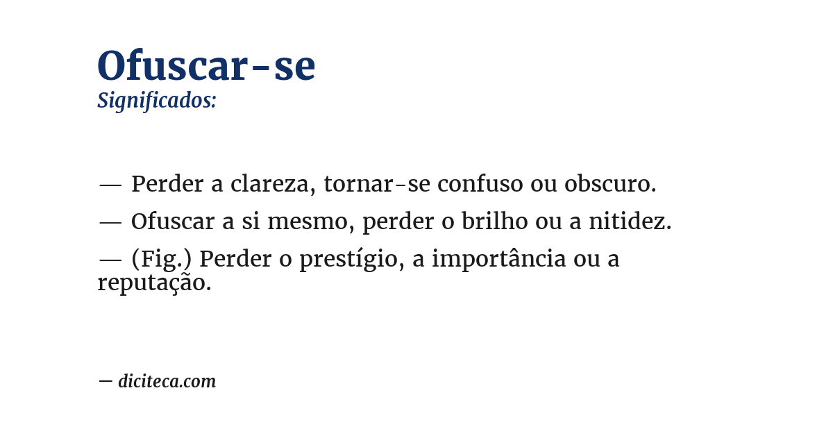Significado de ofuscar-se