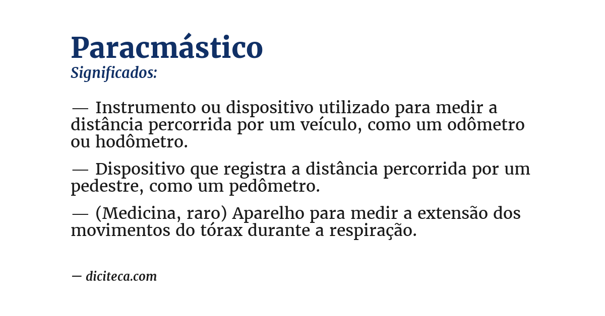 Significado de paracmástico