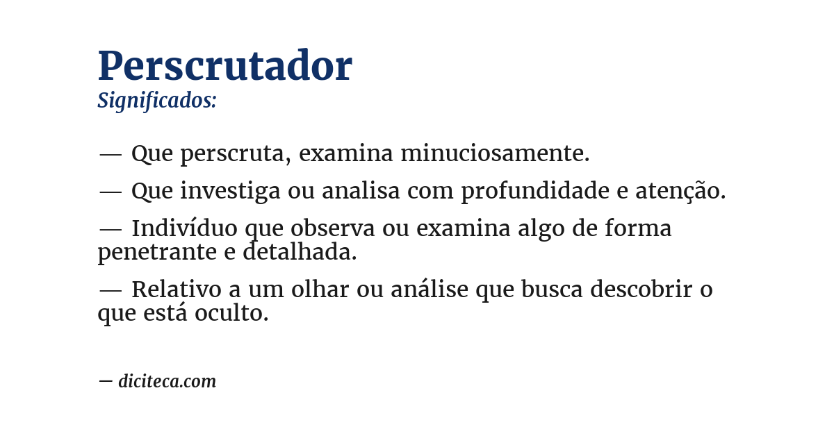 Significado de perscrutador