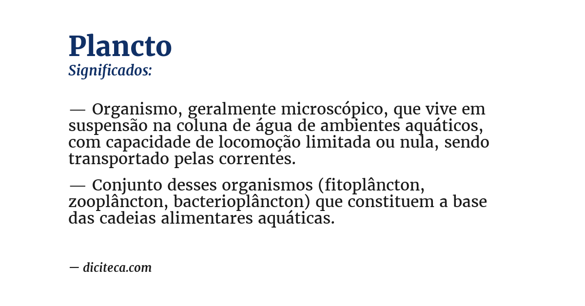 Significado de plancto
