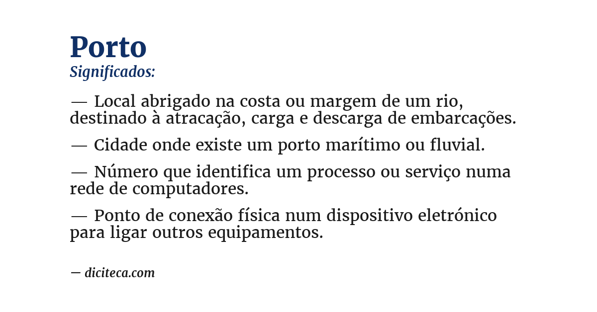 Significado de porto