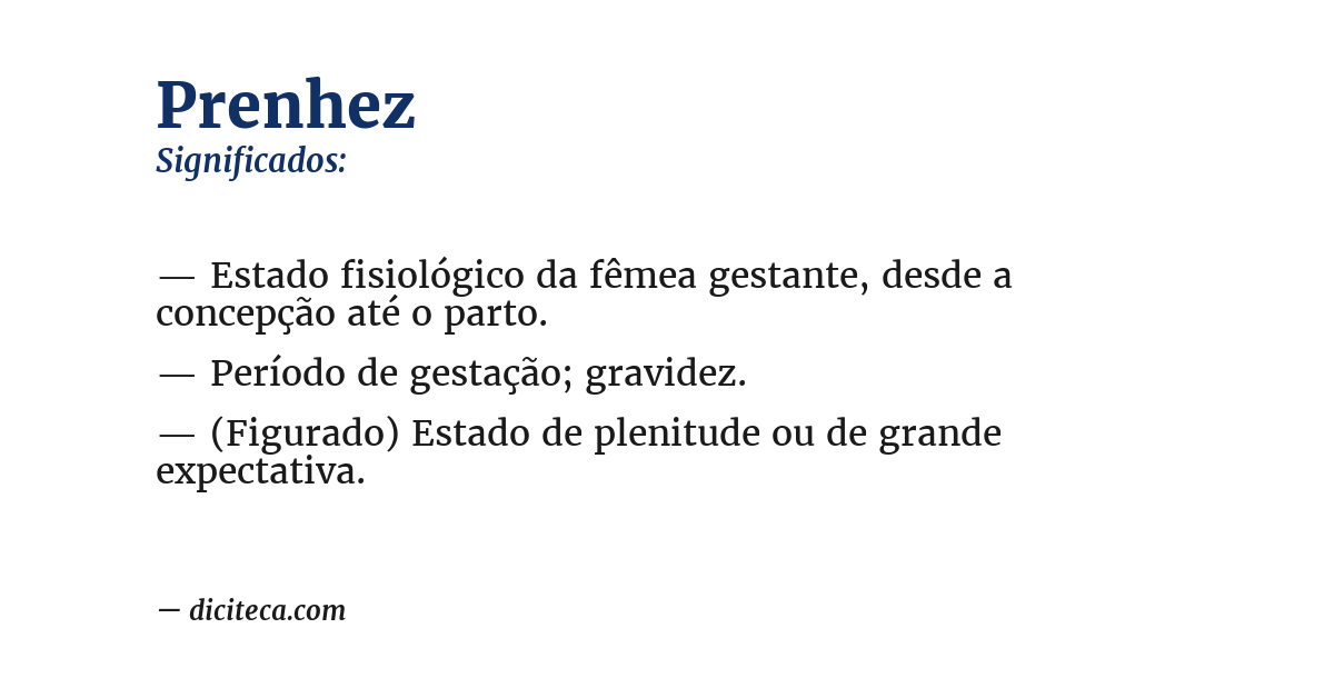 Significado de prenhez