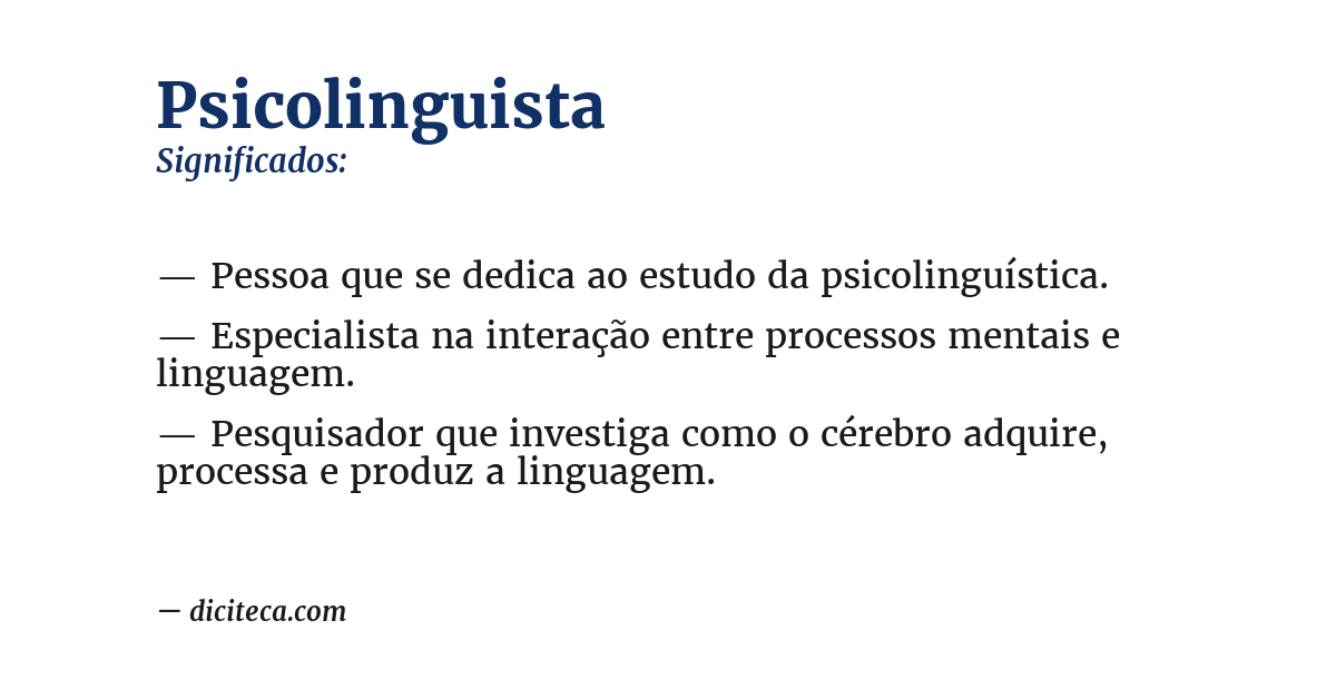 Significado de psicolinguista