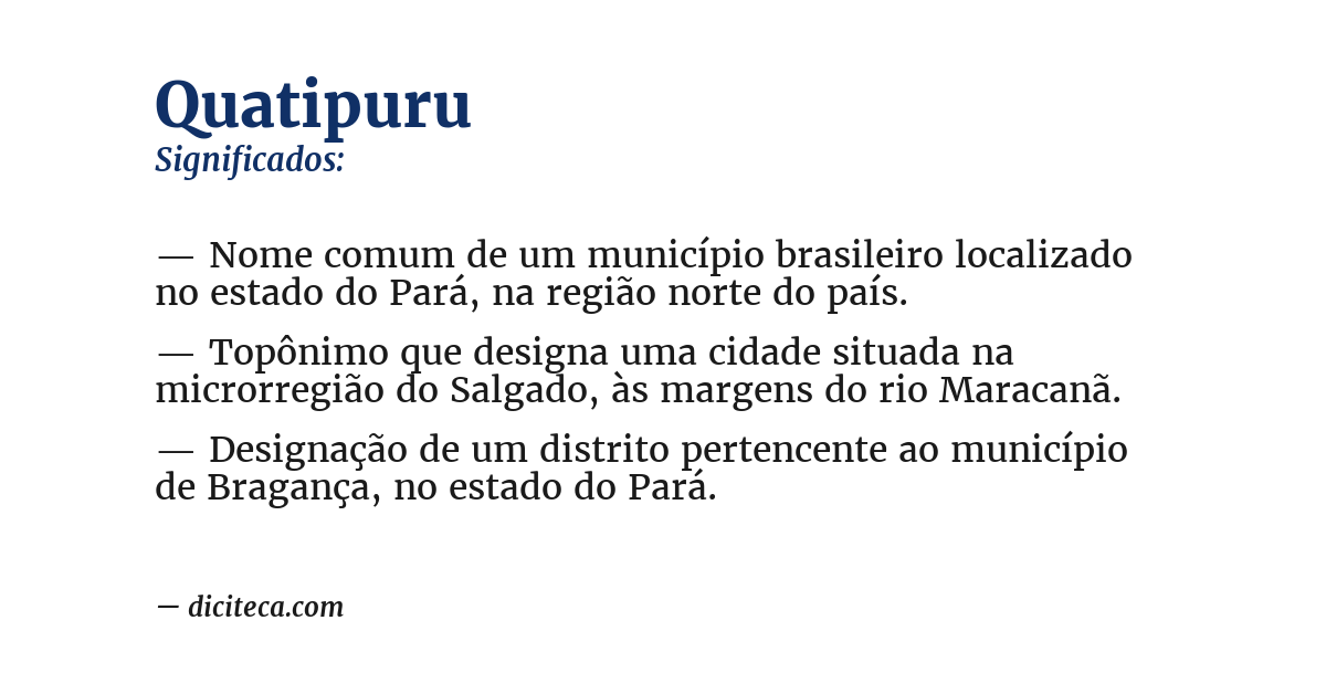 Significado de quatipuru