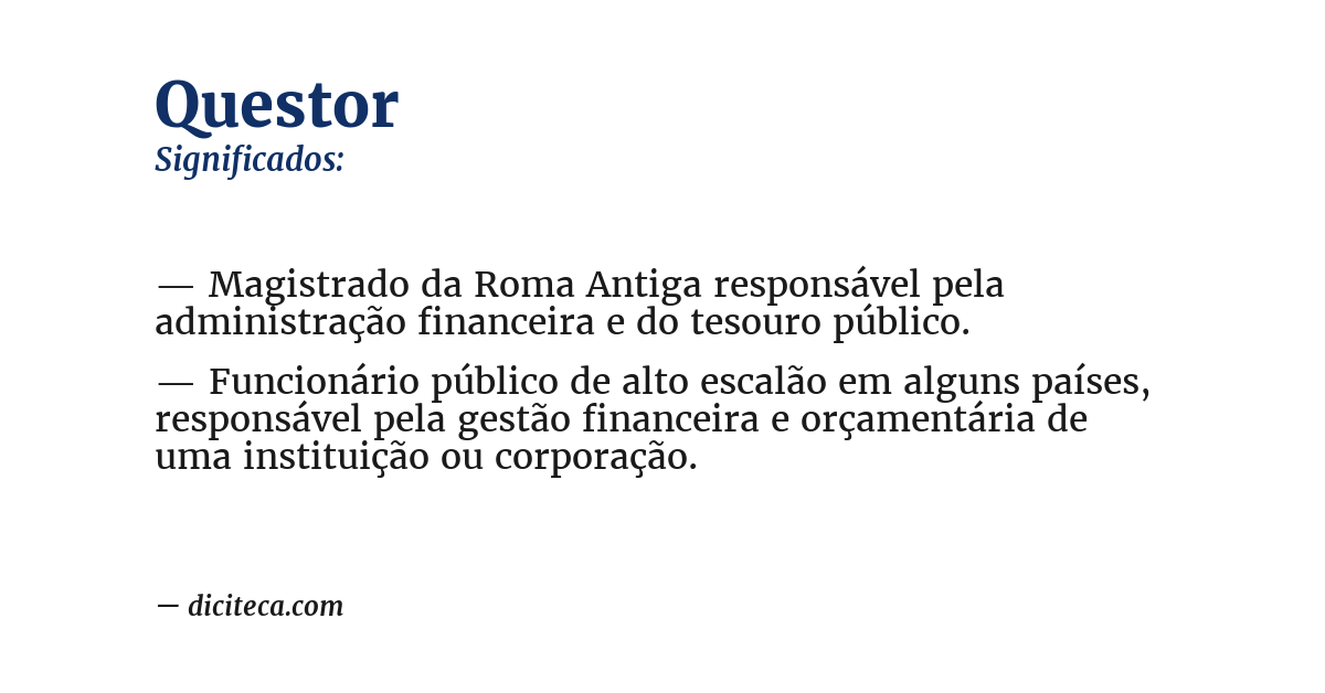 Significado de questor