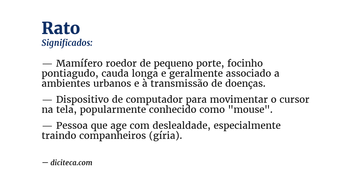 Significado de rato