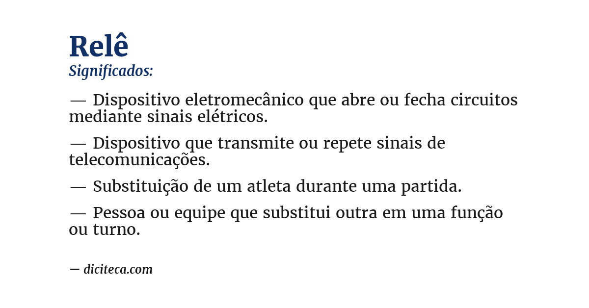 Significado de relê