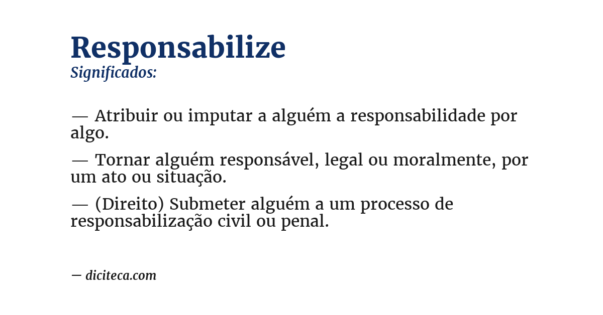 Significado de responsabilize