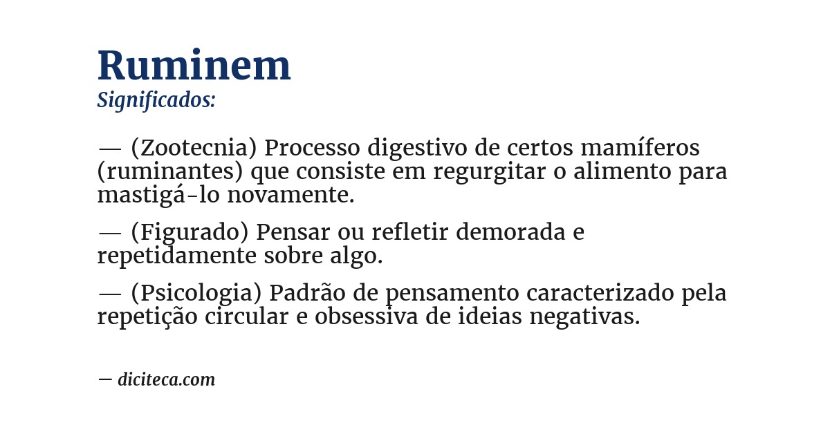Significado de ruminem
