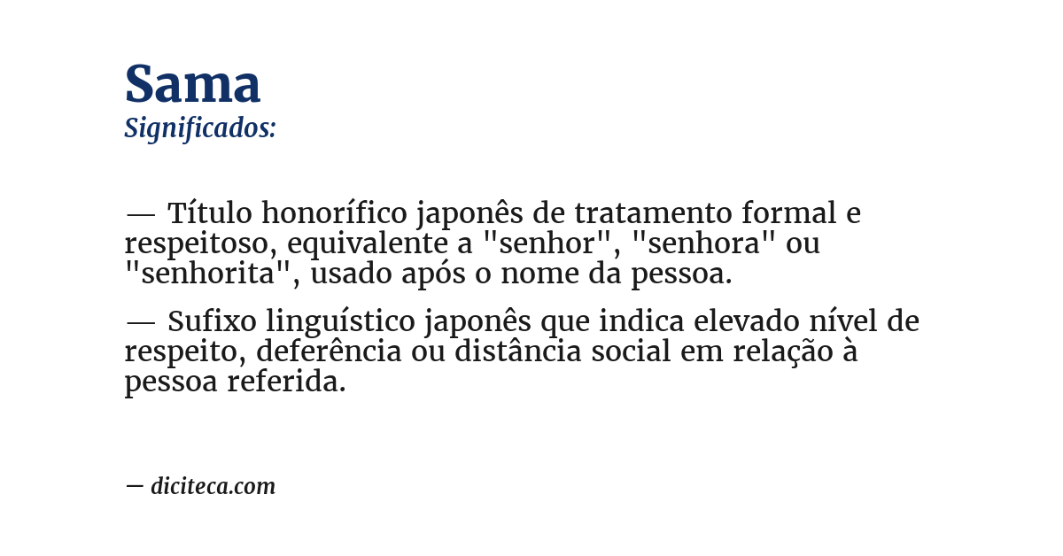 Significado de sama