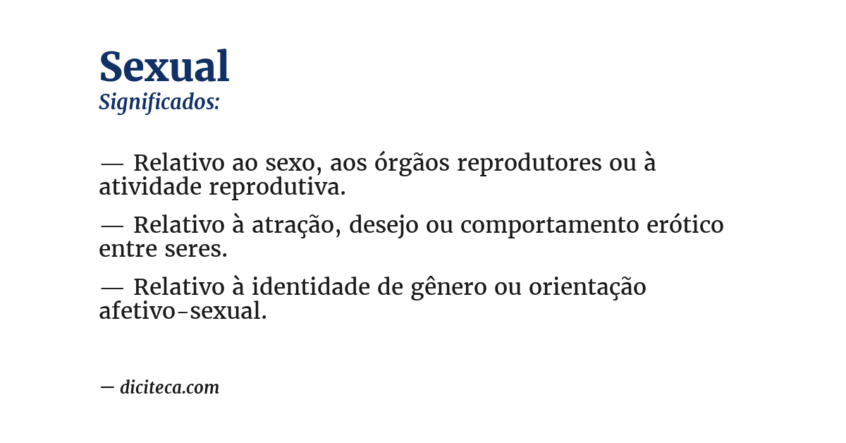 Significado de sexual