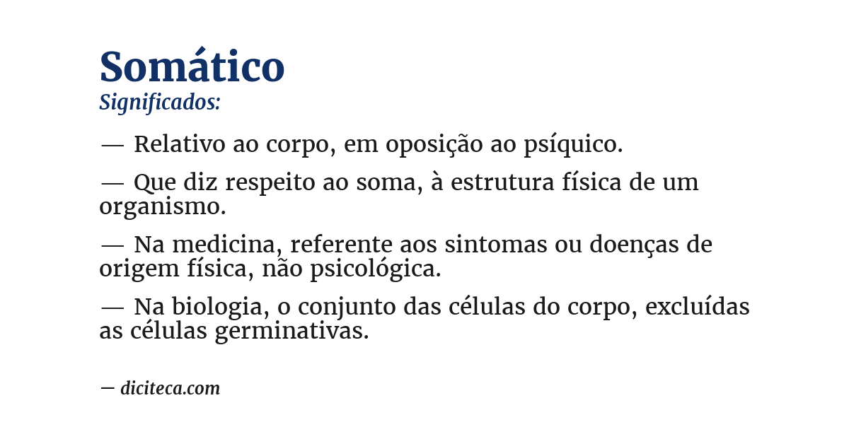 Significado de somático