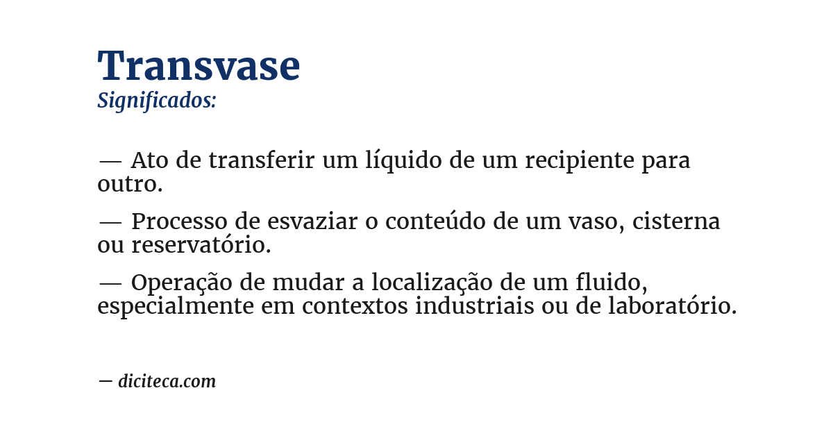 Significado de transvase