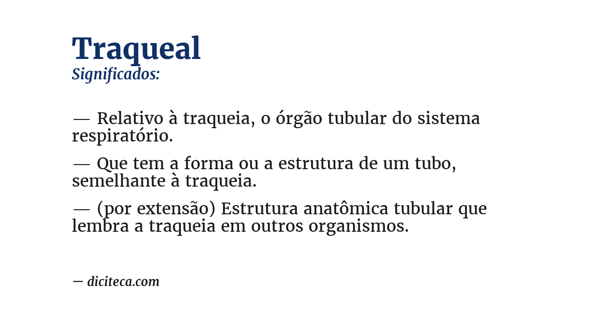 Significado de traqueal