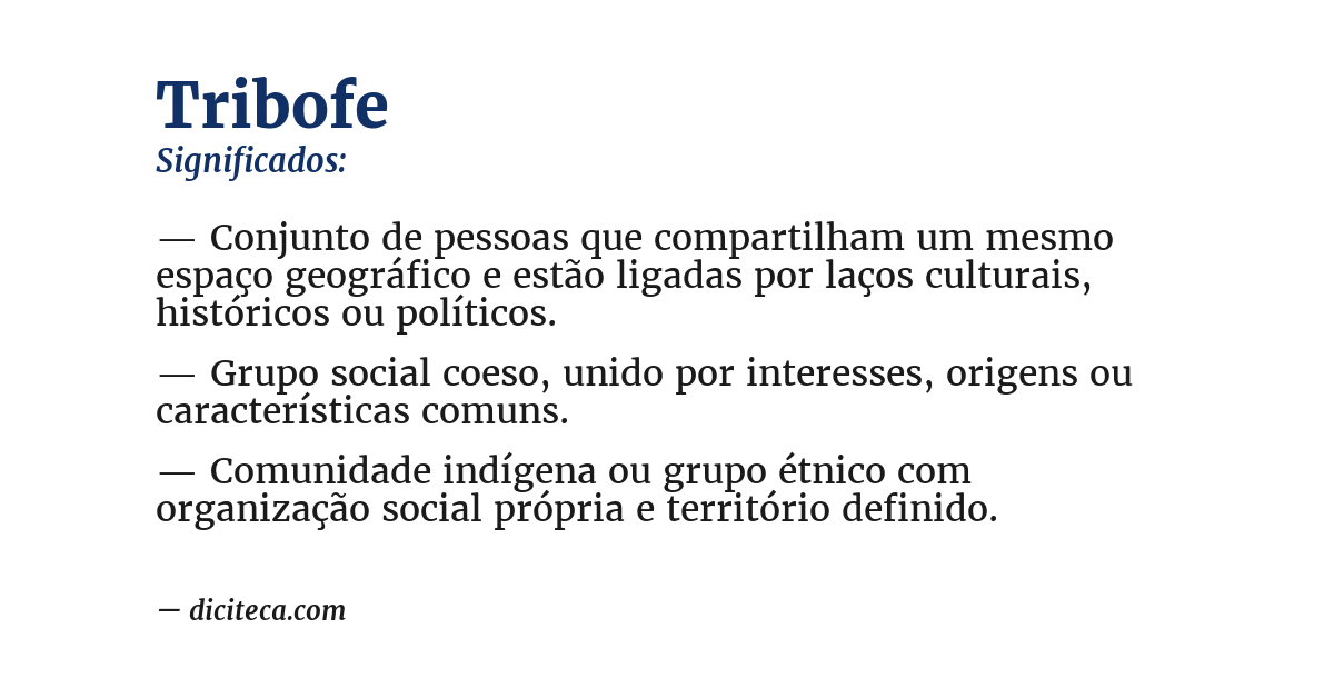 Significado de tribofe