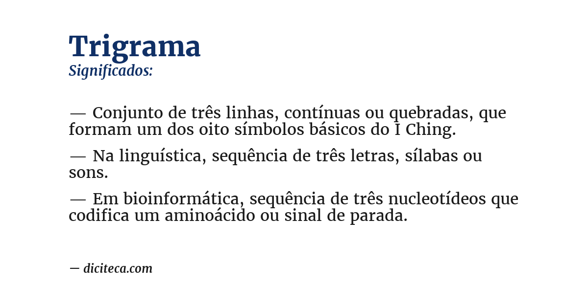 Significado de trigrama