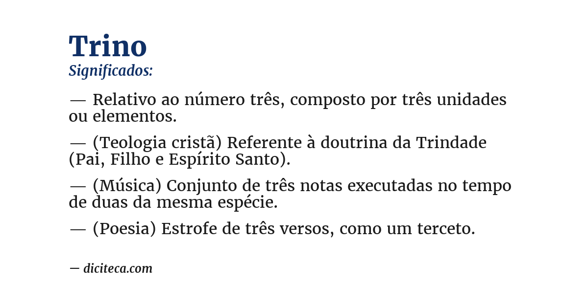Significado de trino