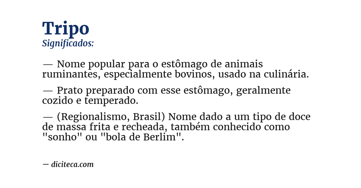 Significado de tripo