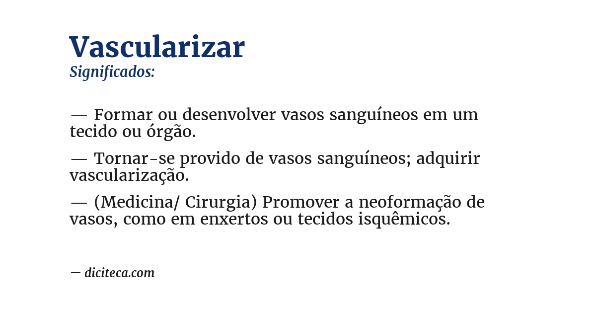 Significado de vascularizar