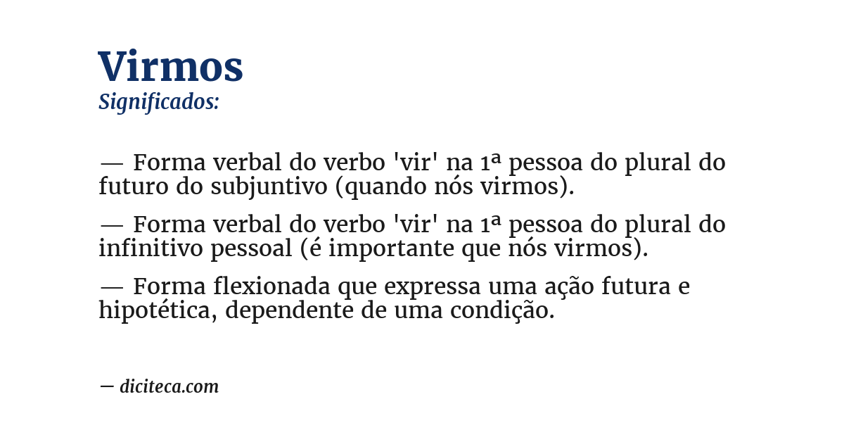 Significado de virmos