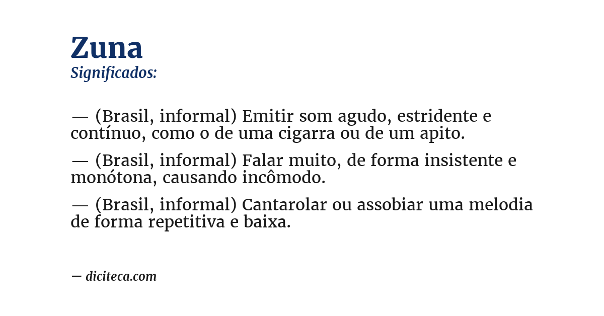 Significado de zuna
