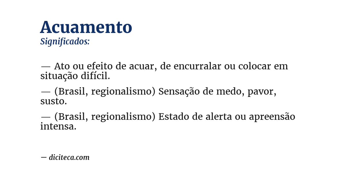 Significado de acuamento